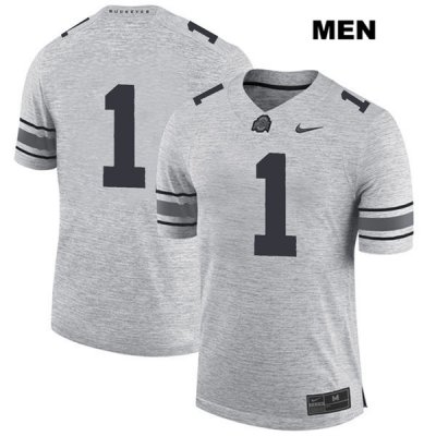 Men's NCAA Ohio State Buckeyes Johnnie Dixon #1 College Stitched No Name Authentic Nike Gray Football Jersey PL20I18PQ